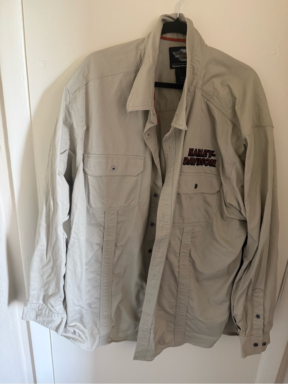 Rare Harley-Davidson Men's Beige Utility shirt